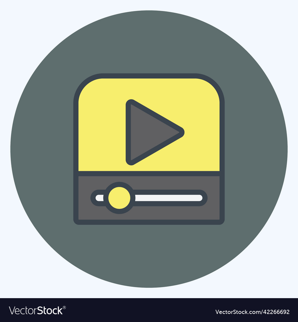 Icon video player suitable for web interface