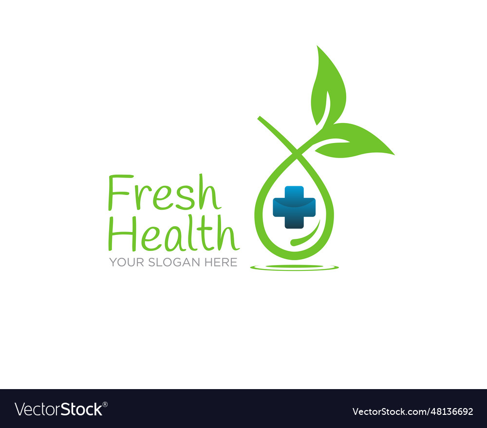 Leaf droop water logo designs for medical