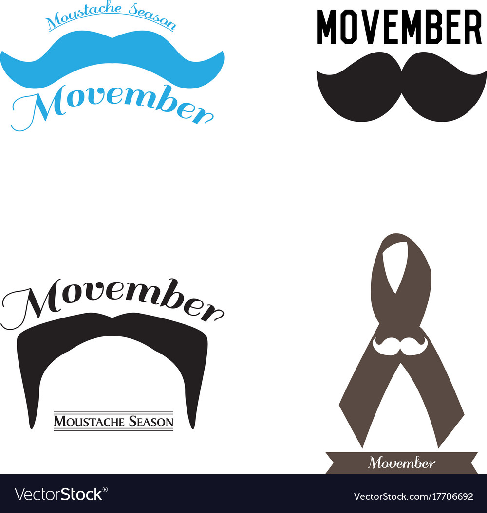 Movember graphic design Royalty Free Vector Image