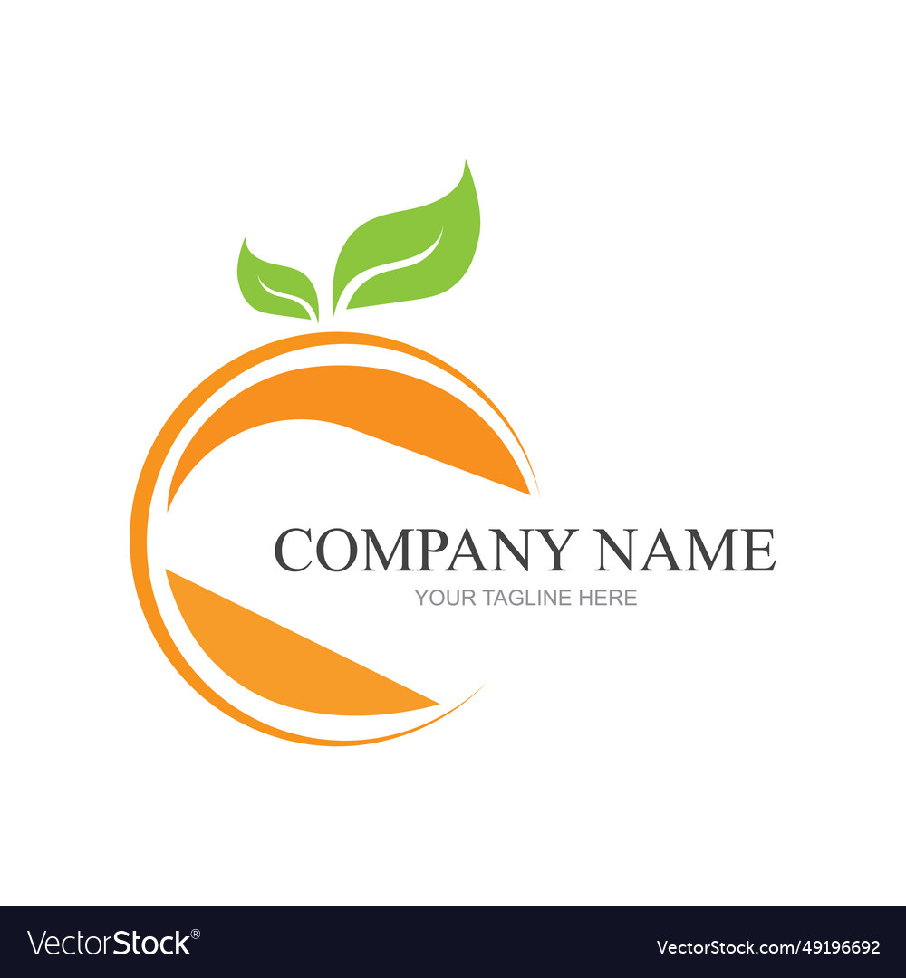 Orange logo design Royalty Free Vector Image - VectorStock