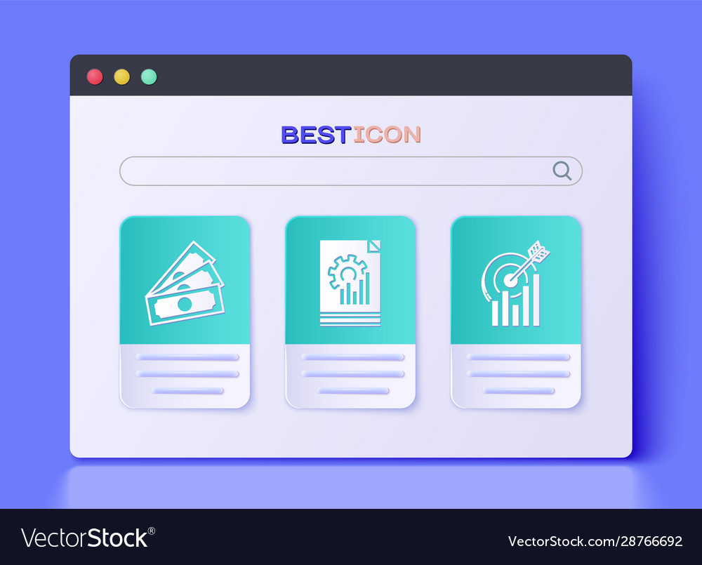 Set document with graph chart stacks paper money vector image Set document with graph chart stacks paper money