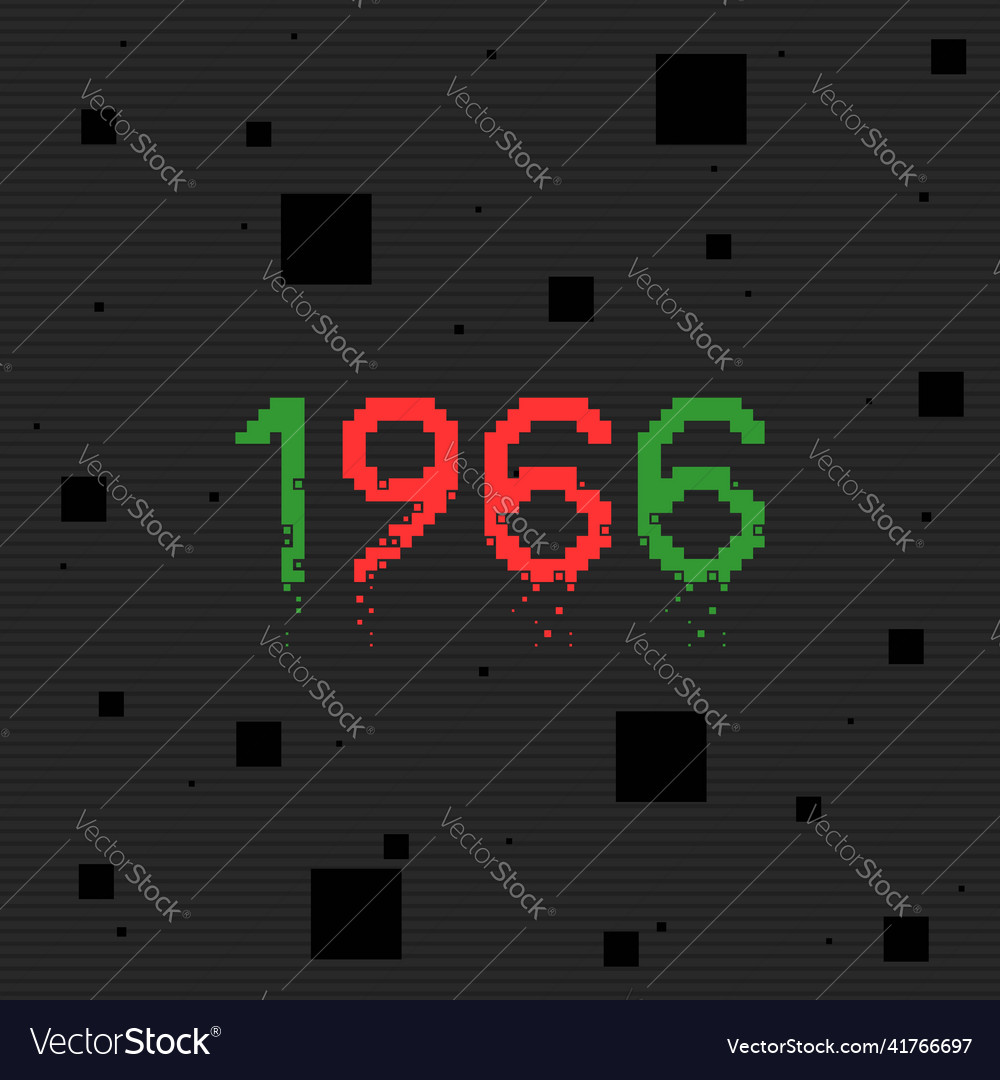 1966 year numeric typography text design