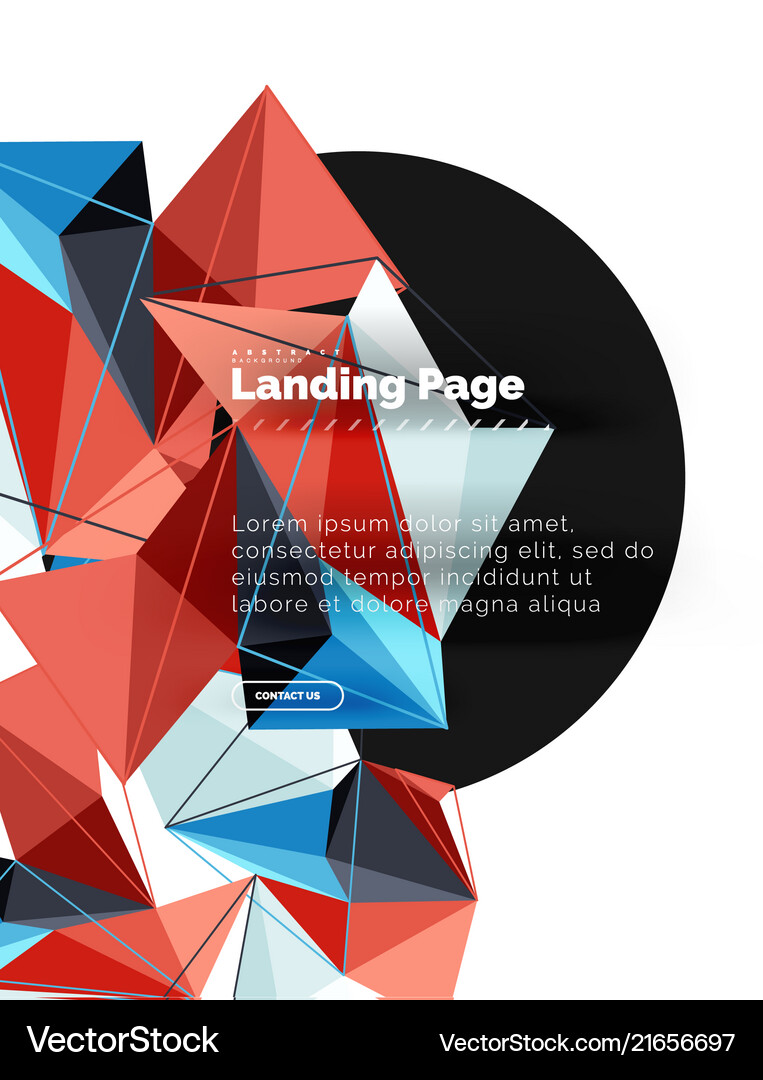 3d triangle abstract background polygonal Vector Image