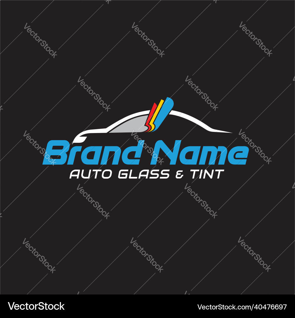 Auto glass and tint Royalty Free Vector Image VectorStock