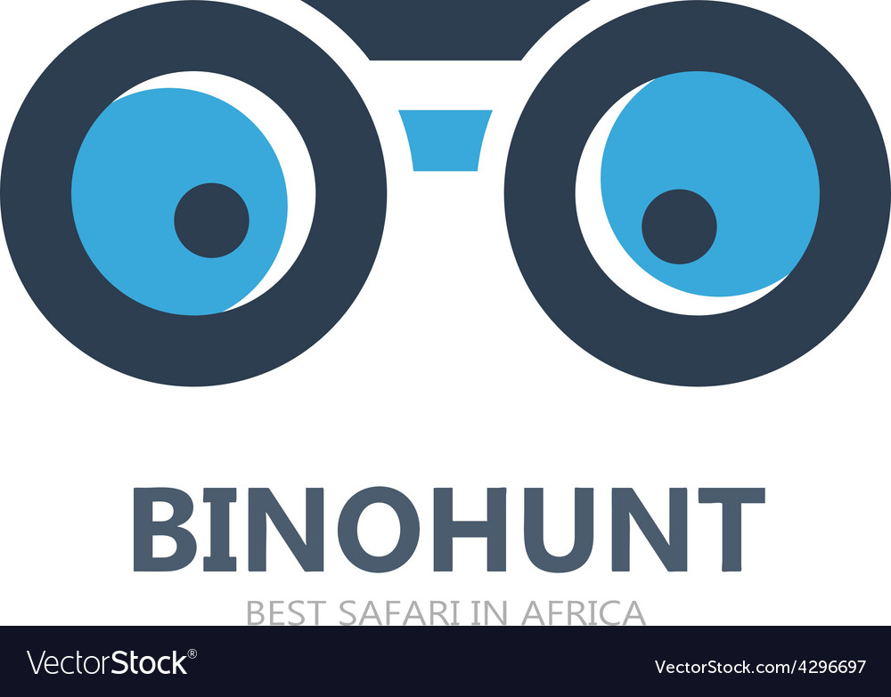Binocular logo or symbol icon Royalty Free Vector Image