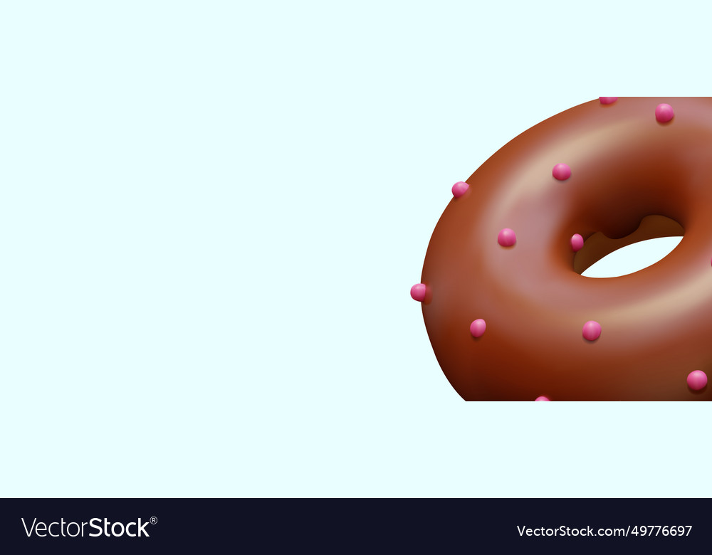 Donut with chocolate topping and pink sprinkles