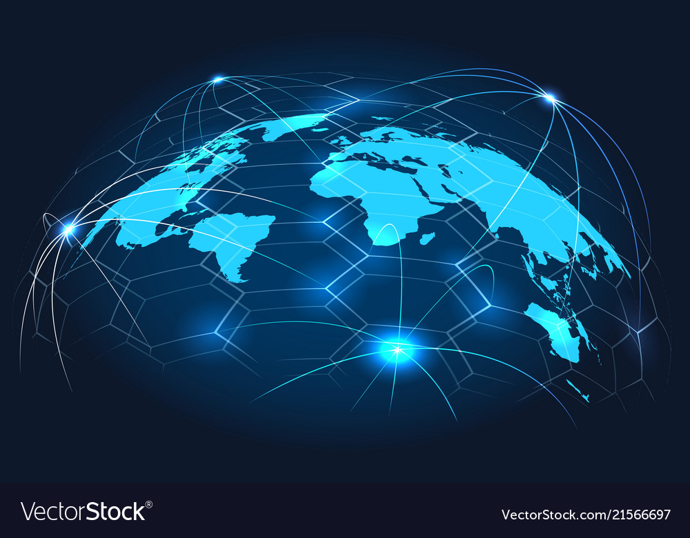 Global connection concept Royalty Free Vector Image