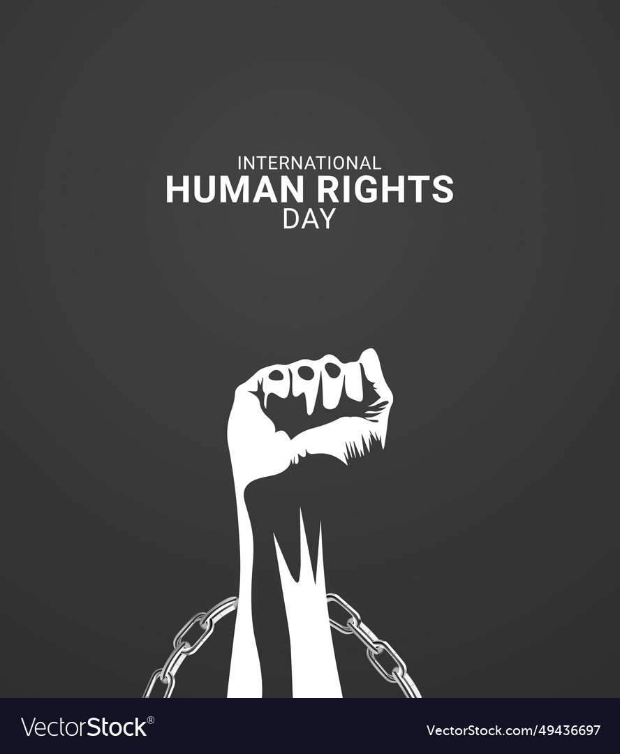 Human rights day creative right design Royalty Free Vector