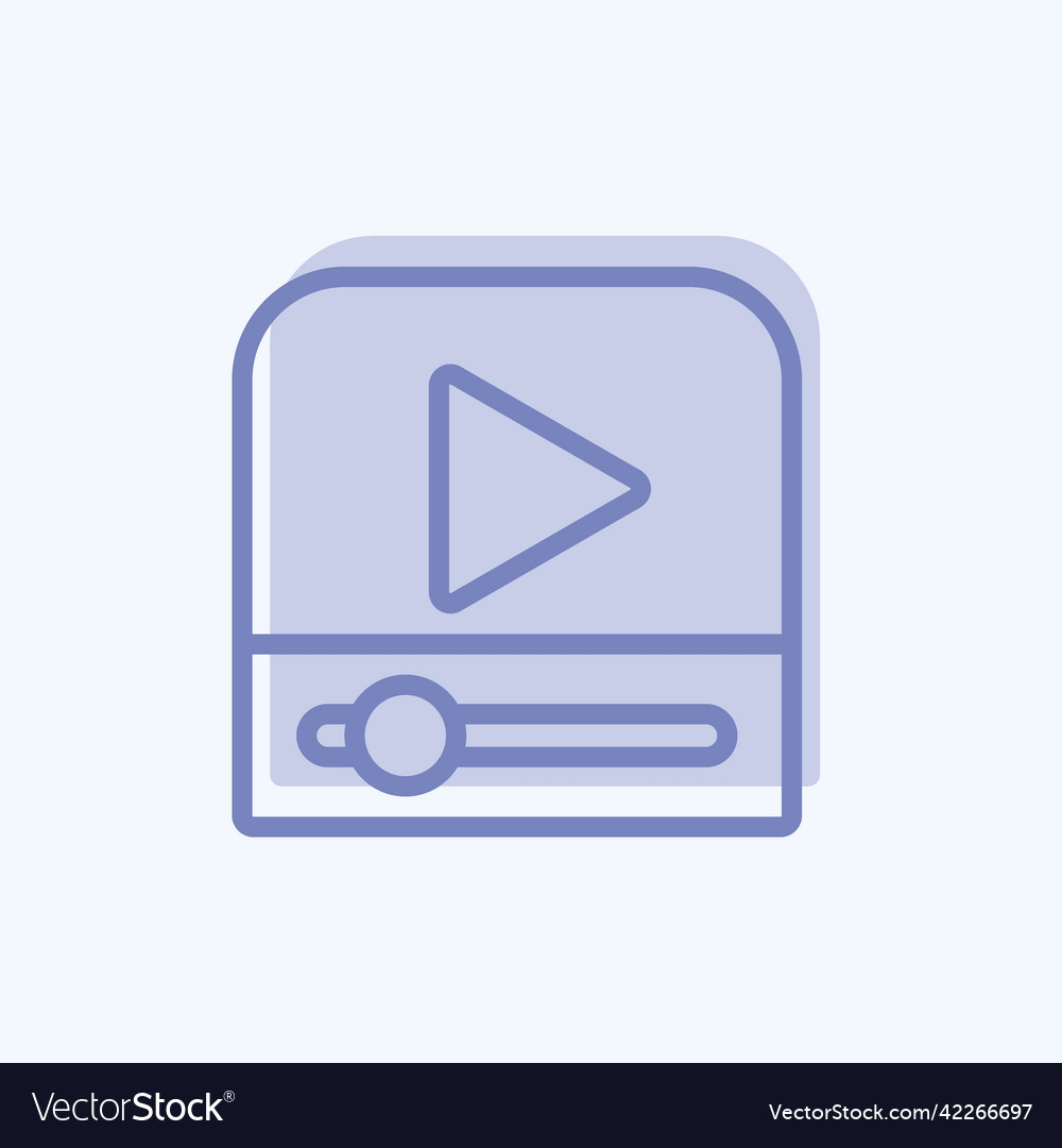 Icon video player suitable for web interface