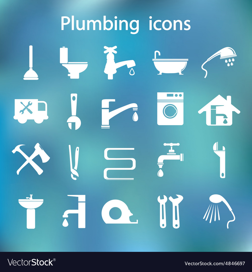 Icons set plumbing