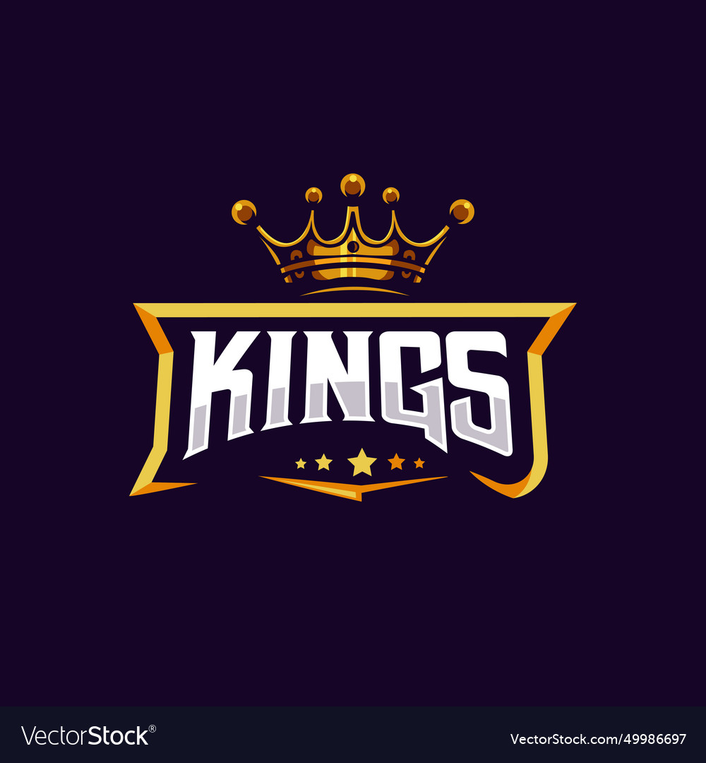 King mascot logo Royalty Free Vector Image - VectorStock