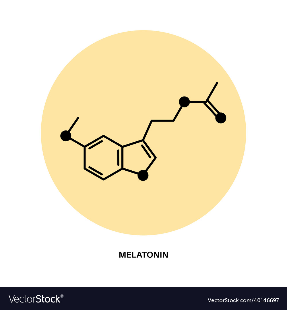 Melatonin chemical formula vector image Melatonin chemical formula
