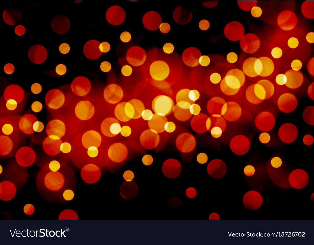 Abstract red yellow bokeh night background