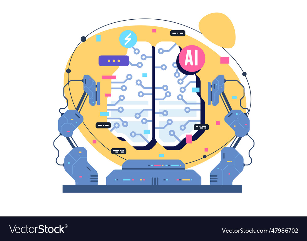 Ai Artificial Intelligence Icon Concept Brain Vector Image Ai Artificial Intelligence Icon Concept Brain Vector Image