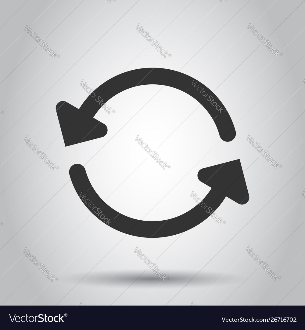 Arrow rotation icon in transparent style sync Vector Image Arrow rotation icon in transparent style sync