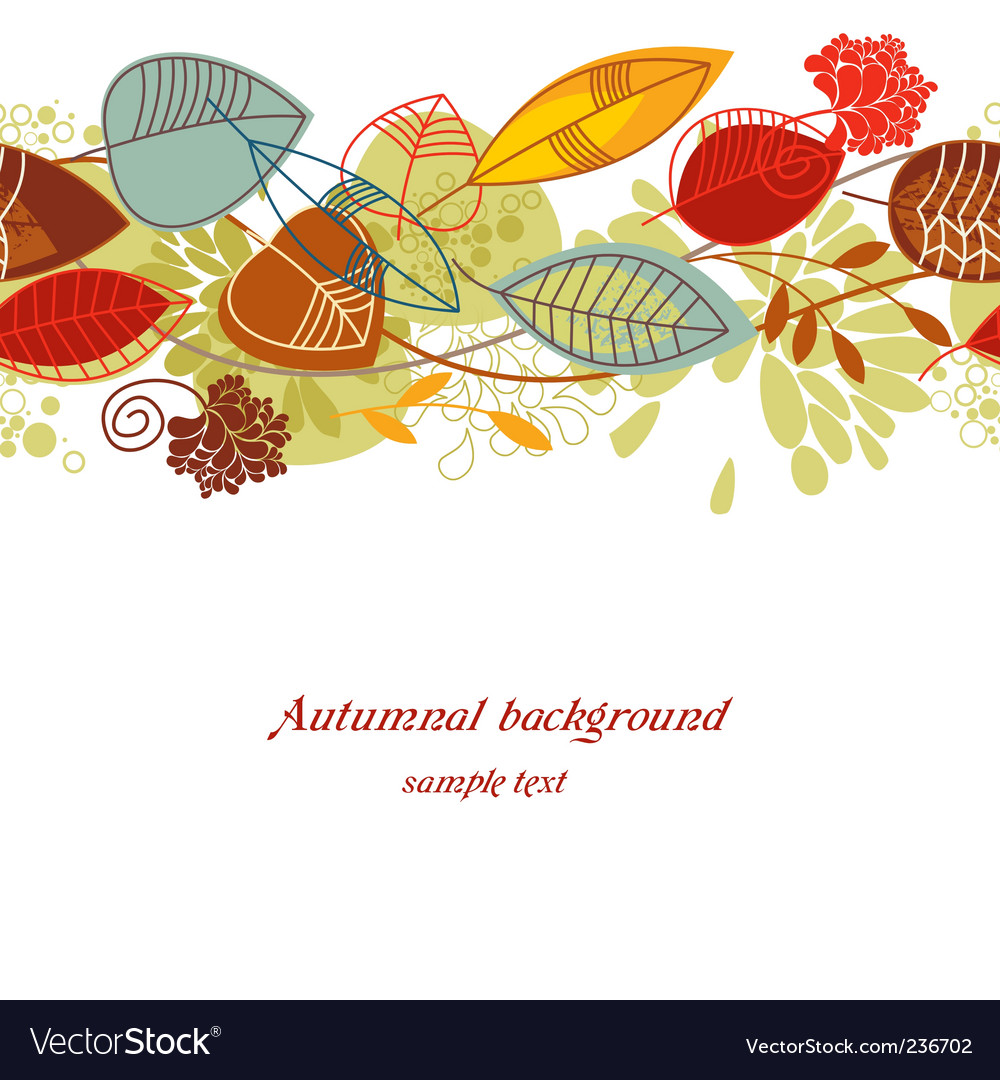 Autumnal background Royalty Free Vector Image - VectorStock