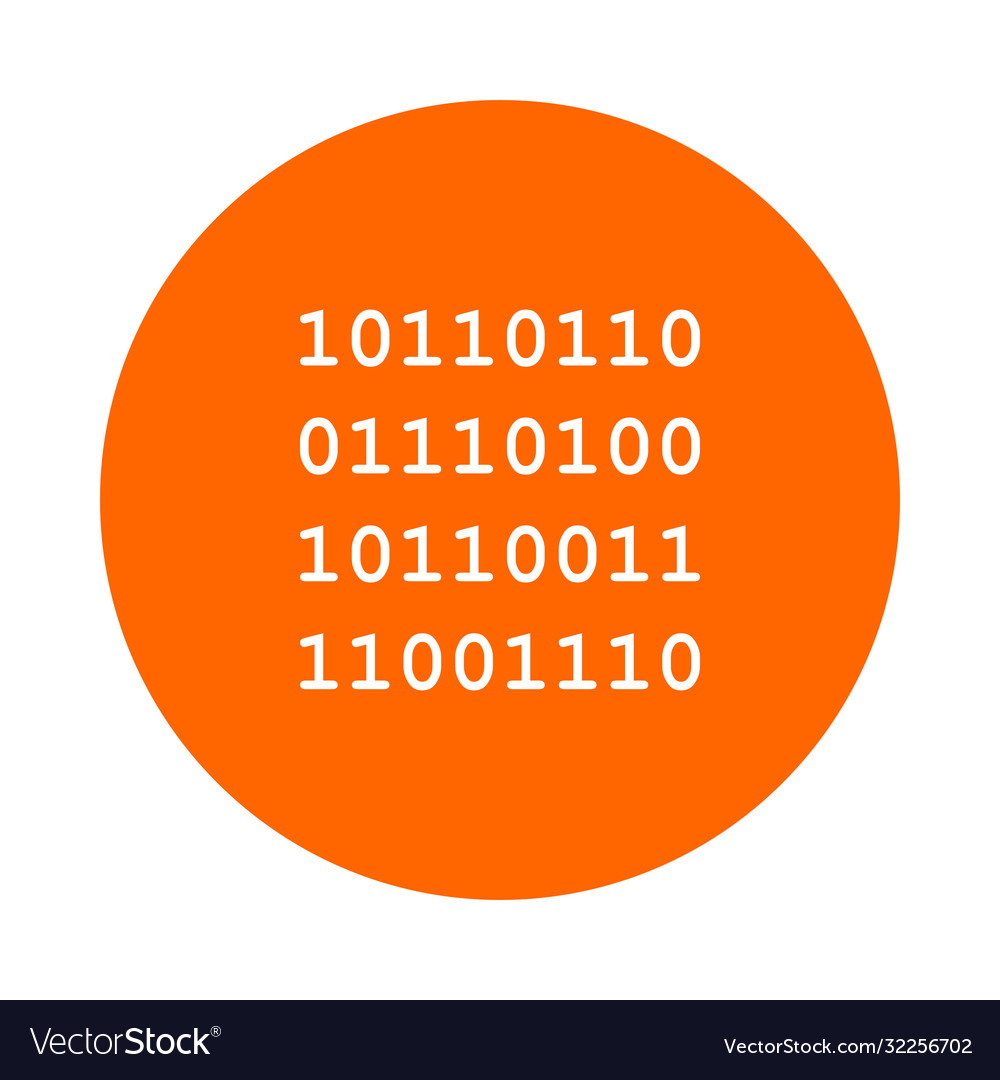 Binary code and circle