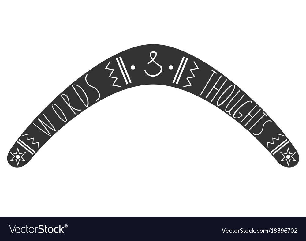 boomerang-words-and-thoughts-royalty-free-vector-image