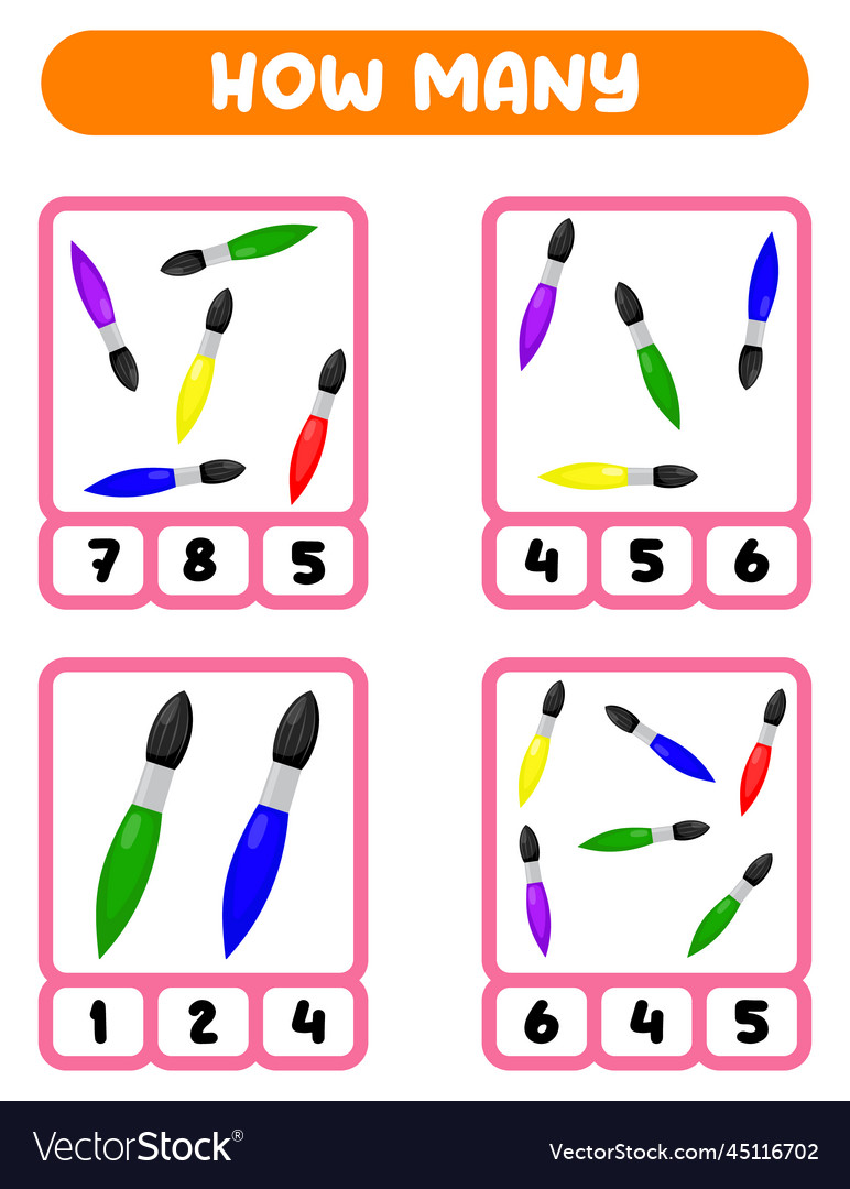 Count how many brushes write down the answer