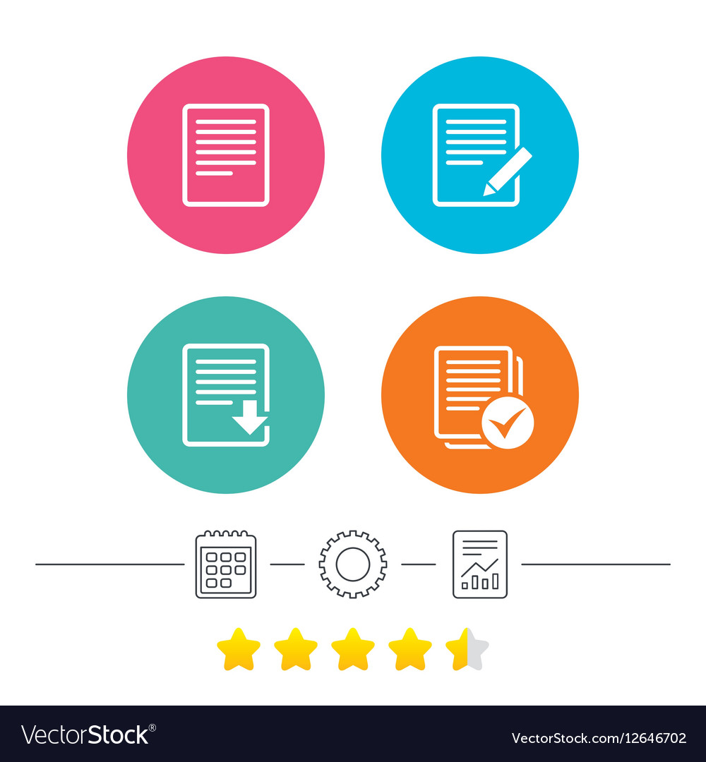 Document icons download file and checkbox
