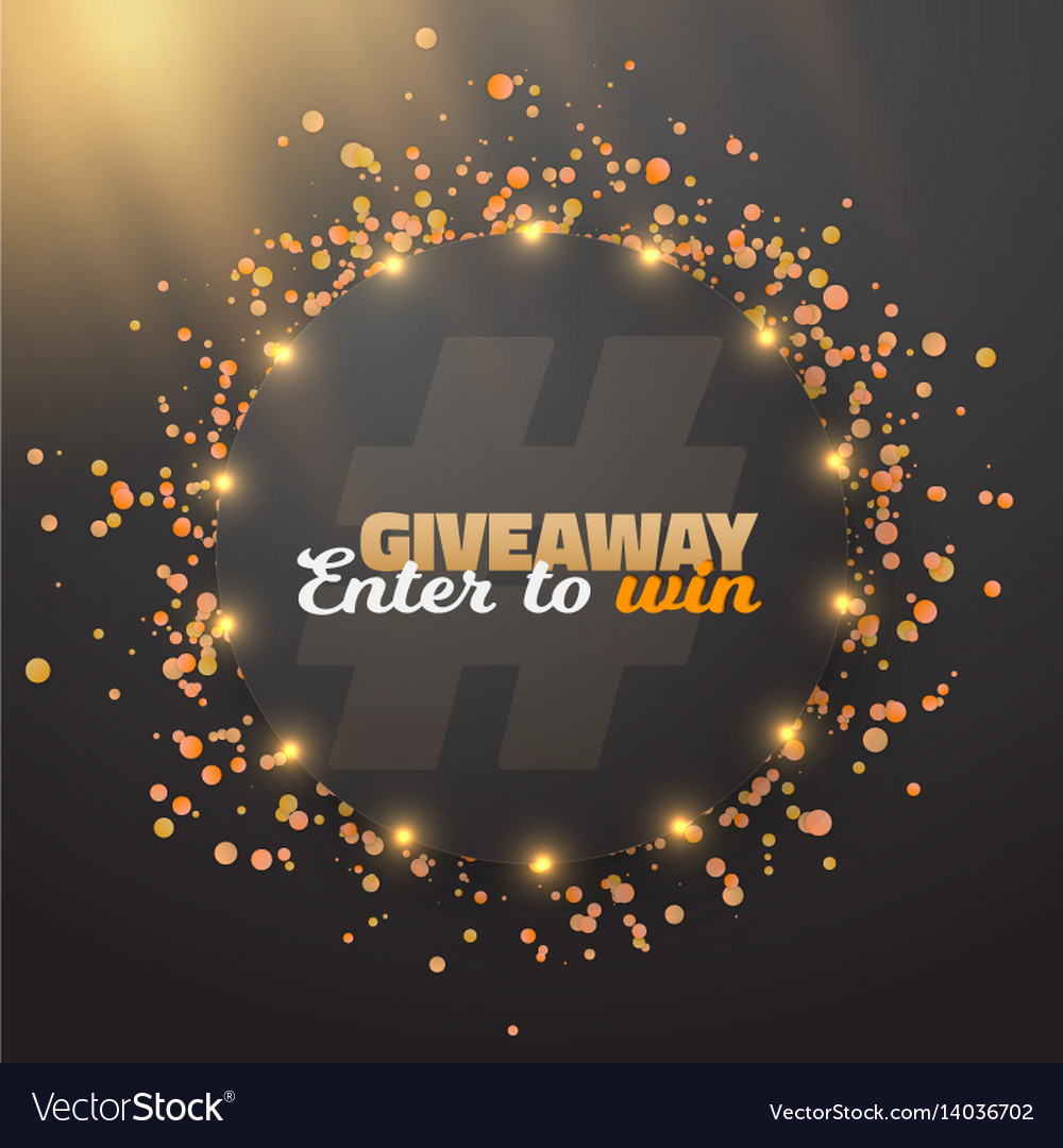 Giveaway button template Royalty Free Vector Image