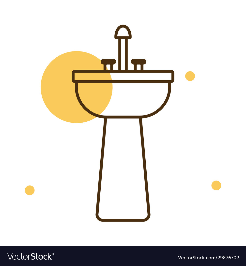 Isolated handwash block and line style icon