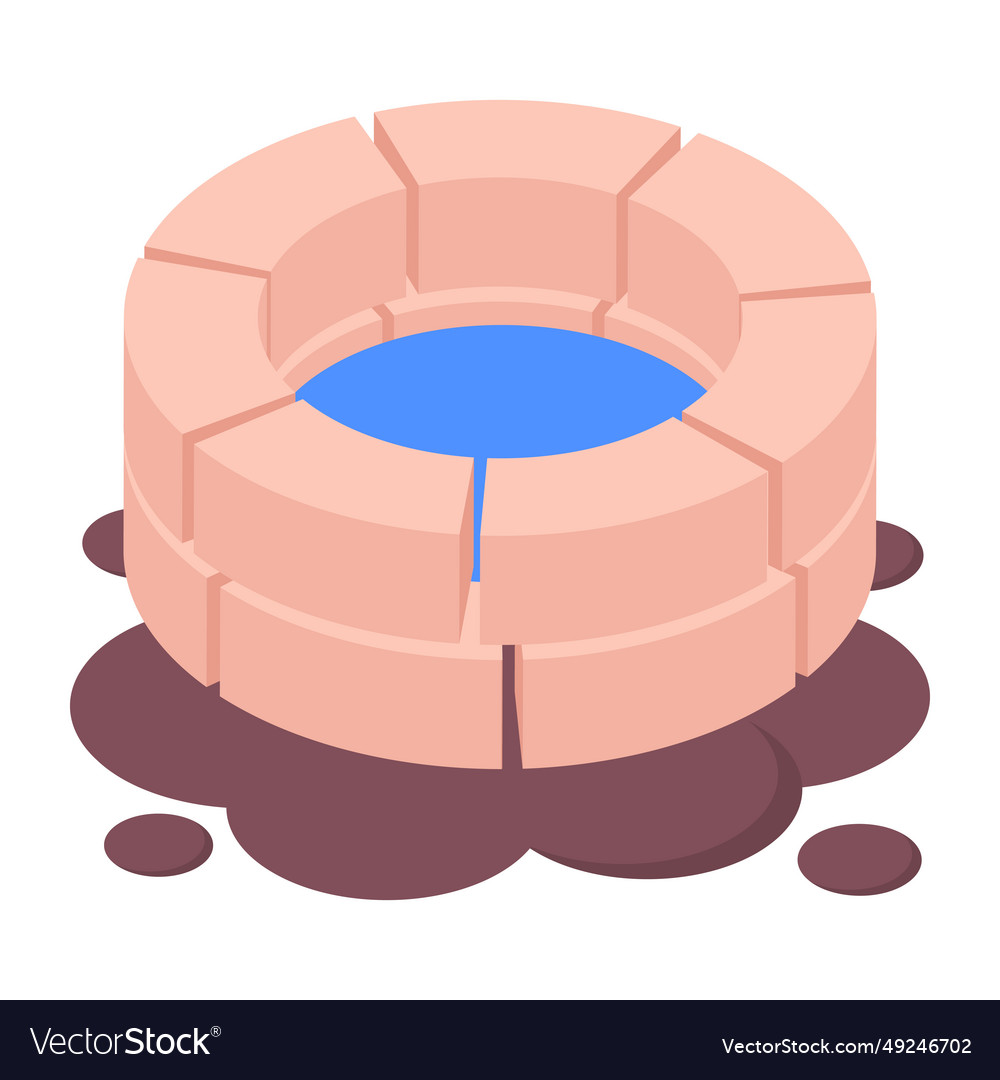 Latest Isometric Icon Of Water Well Royalty Free Vector 7258