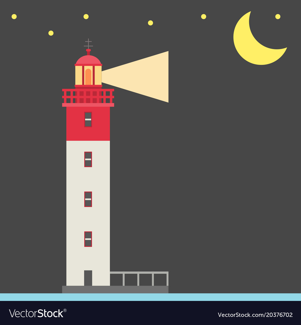 Leuchtturm Nacht Hintergrund Wohnung