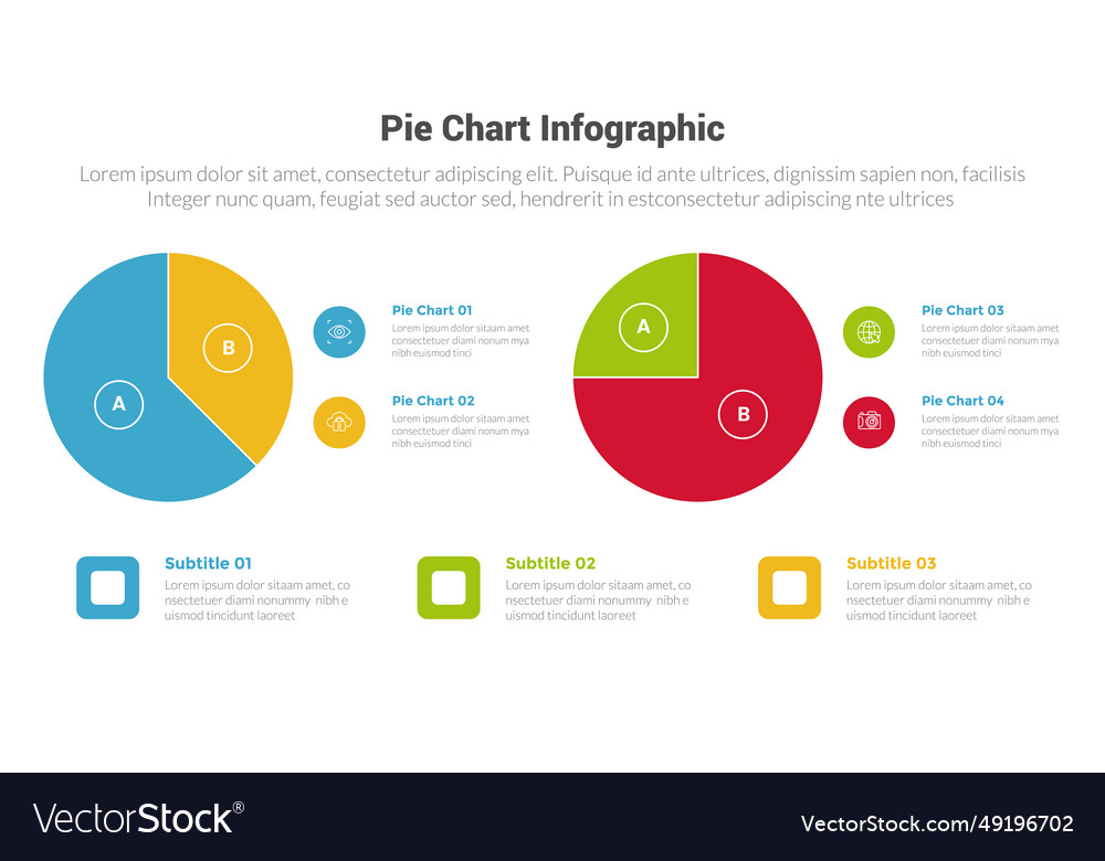 Piechart or pie chart diagram infographics Vector Image