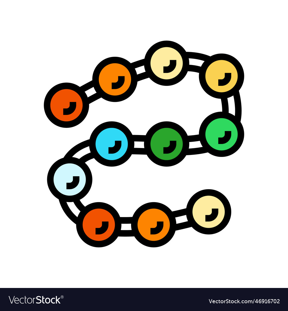 Protein synthesis biochemistry color icon vector image Protein synthesis biochemistry color icon