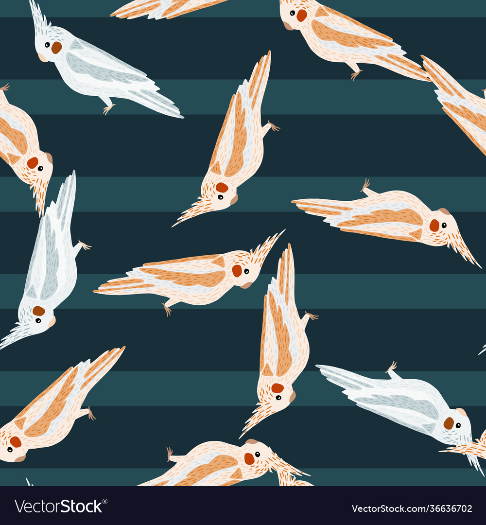 Random seamless zoo tropic pattern with light vector image Random seamless zoo tropic pattern with light