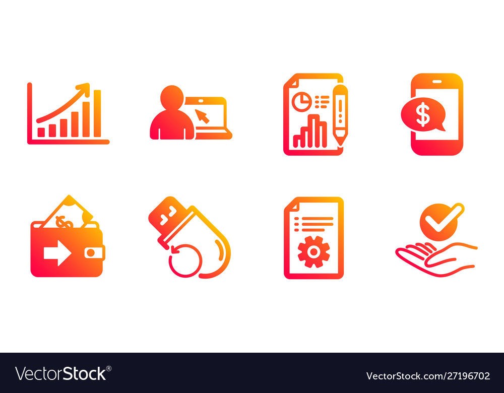 Report document graph chart and phone payment Vector Image Report document graph chart and phone payment