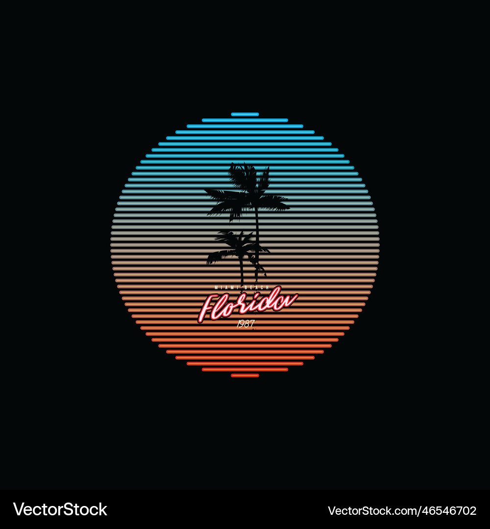 Retro sunset Royalty Free Vector Image - VectorStock