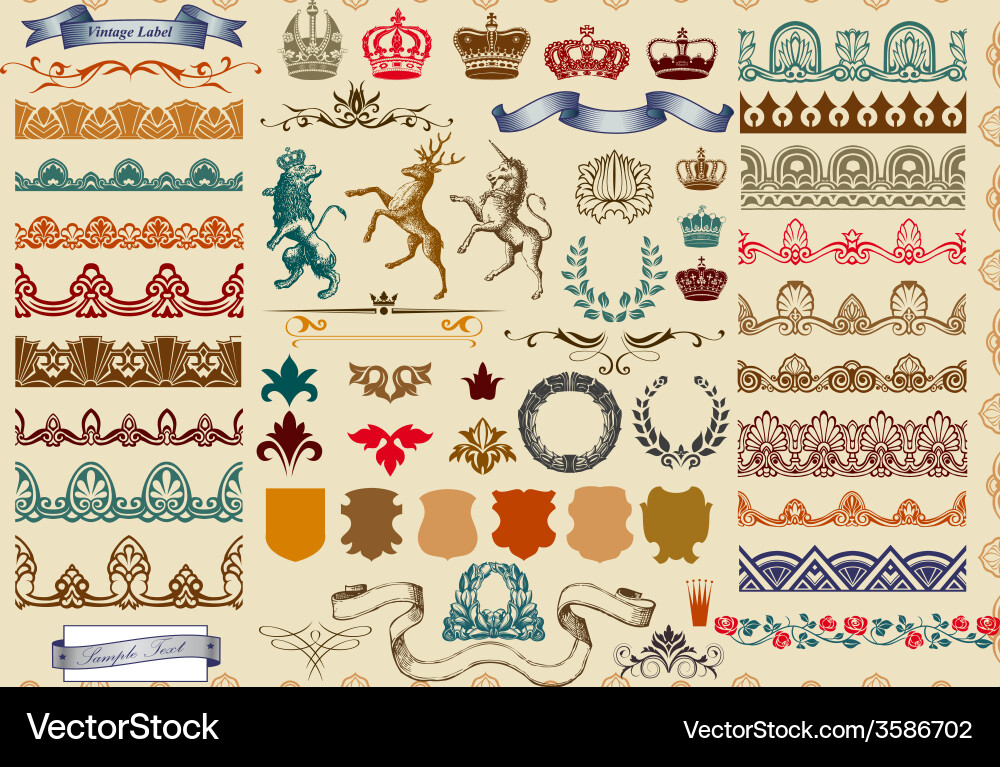 Set page decoration Royalty Free Vector Image - VectorStock