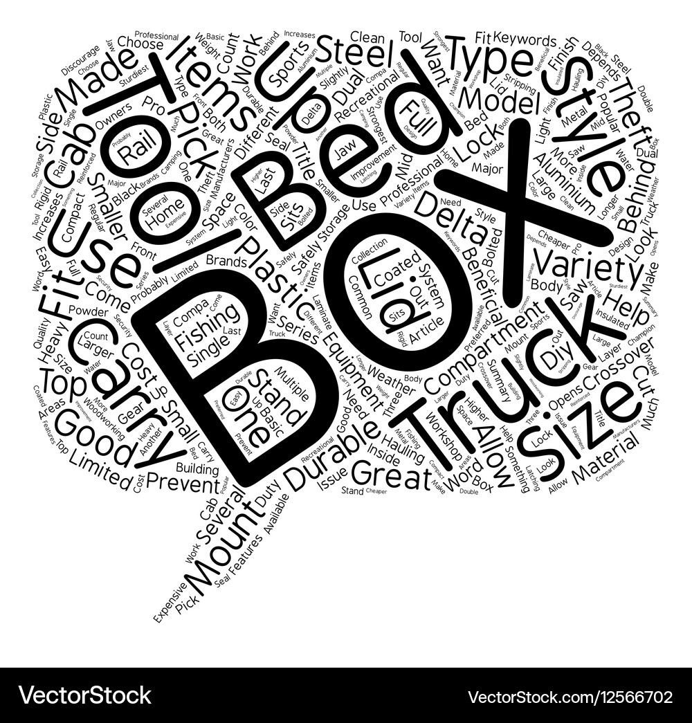Styles of truck tool boxes text background Vector Image