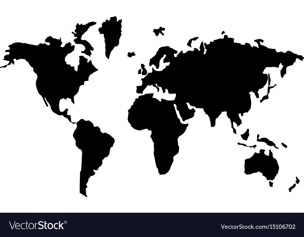 world map vector black