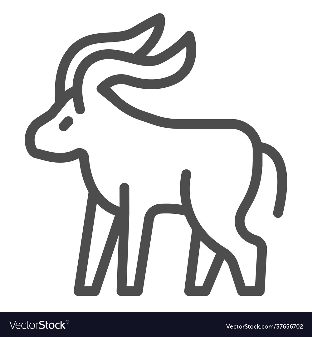Yak Linie Icon Worldwildlife Konzept Berg vector image Yak Linie Icon Worldwildlife Konzept Berg
