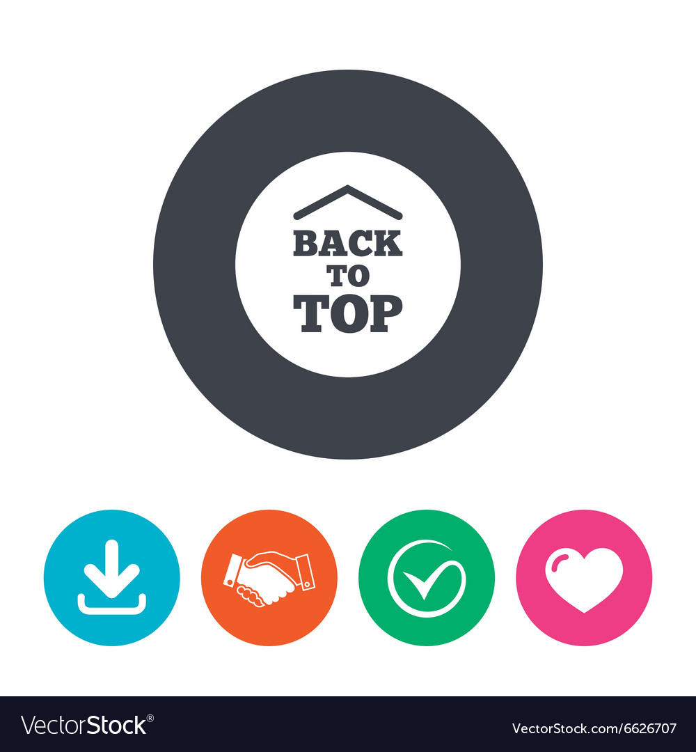 Back to top arrow sign icon scroll up symbol