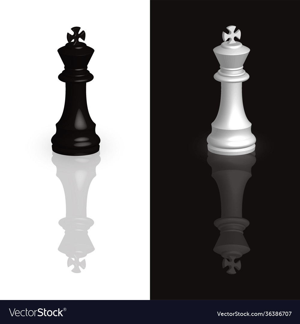 White chess piece king 3d on background Royalty Free Vector