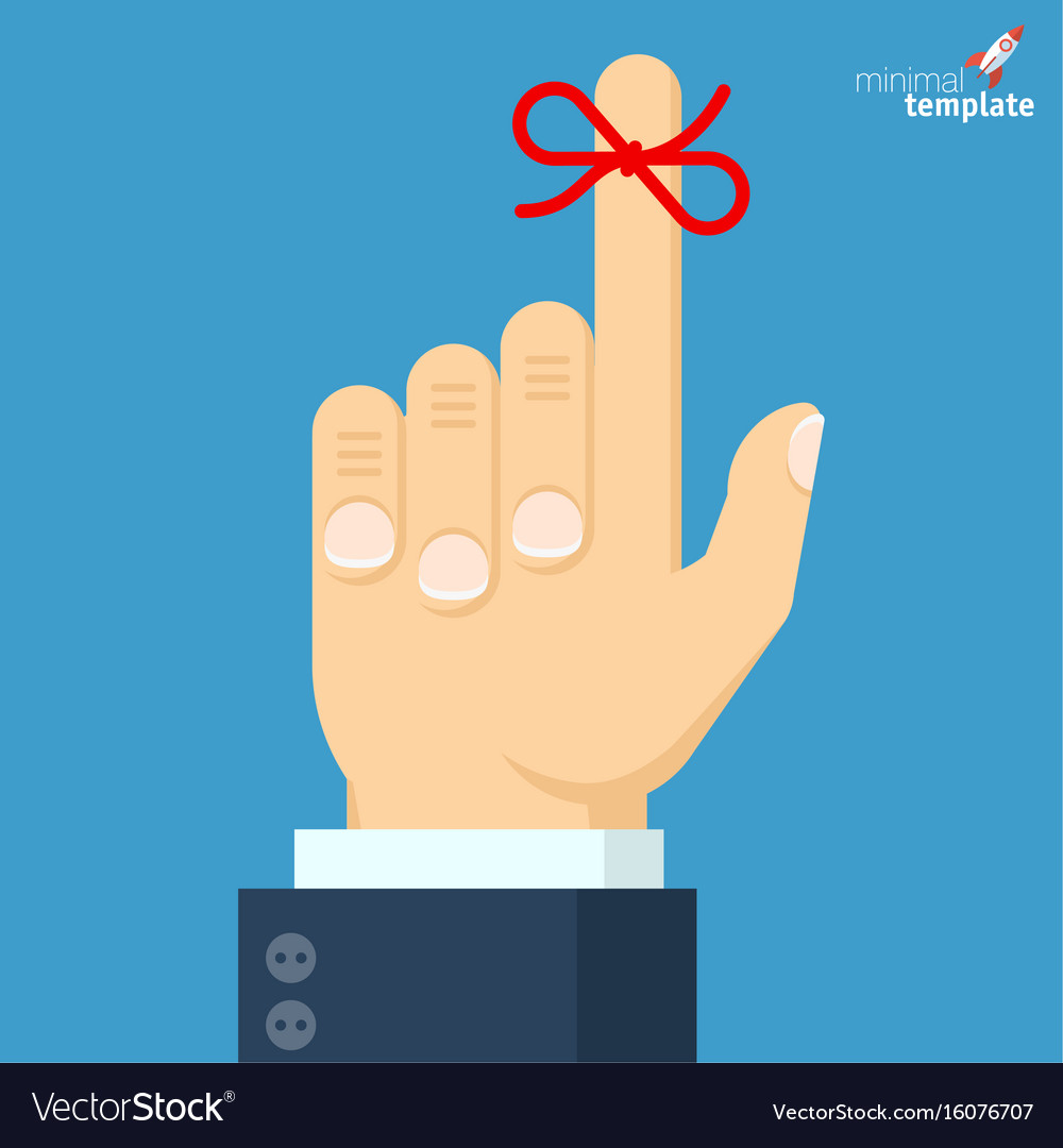 Businessman hand with red bow Royalty Free Vector Image