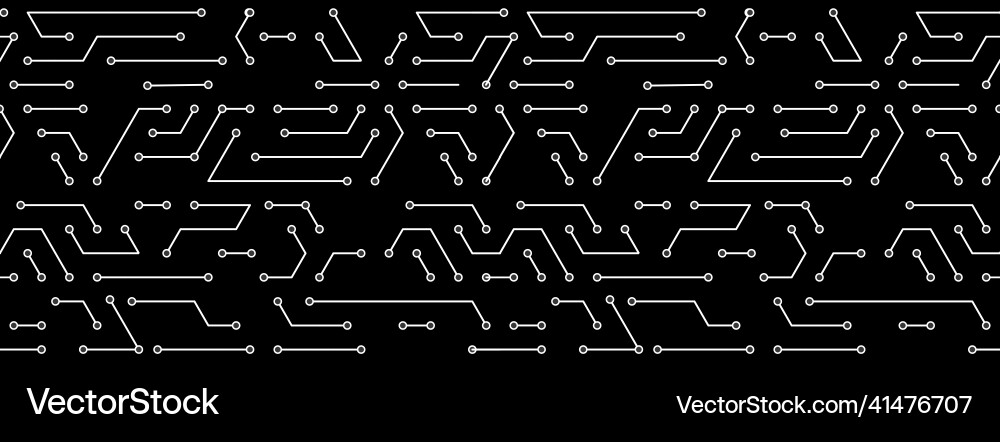 Circuit board background seamless pattern design Vector Image