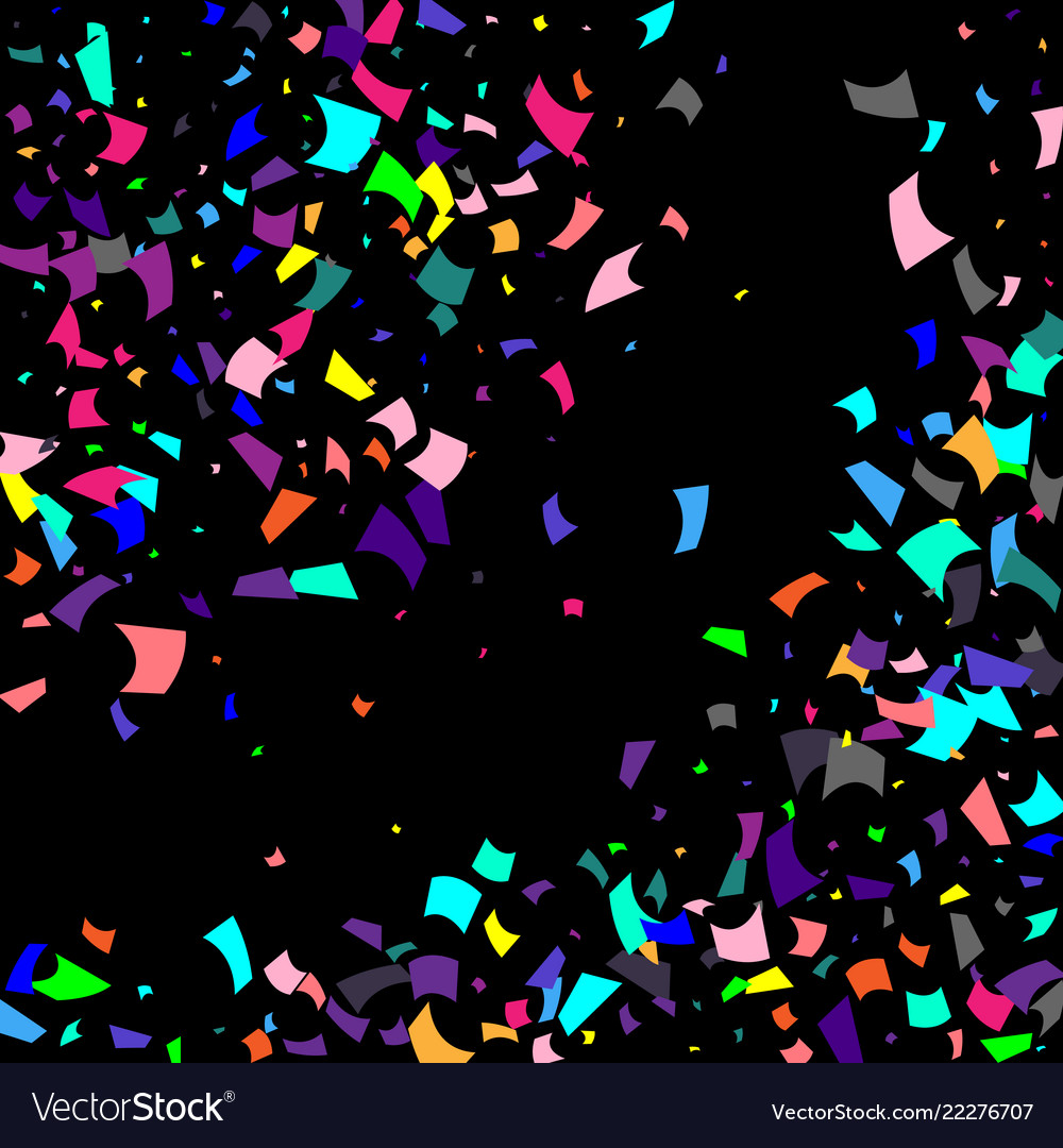 Colorful confetti on white background