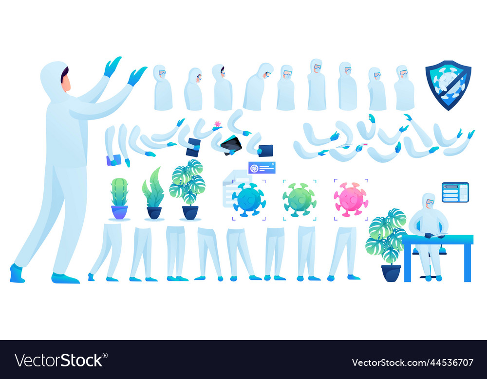 Constructor for creating a doctor in protective Vector Image Constructor for creating a doctor in protective