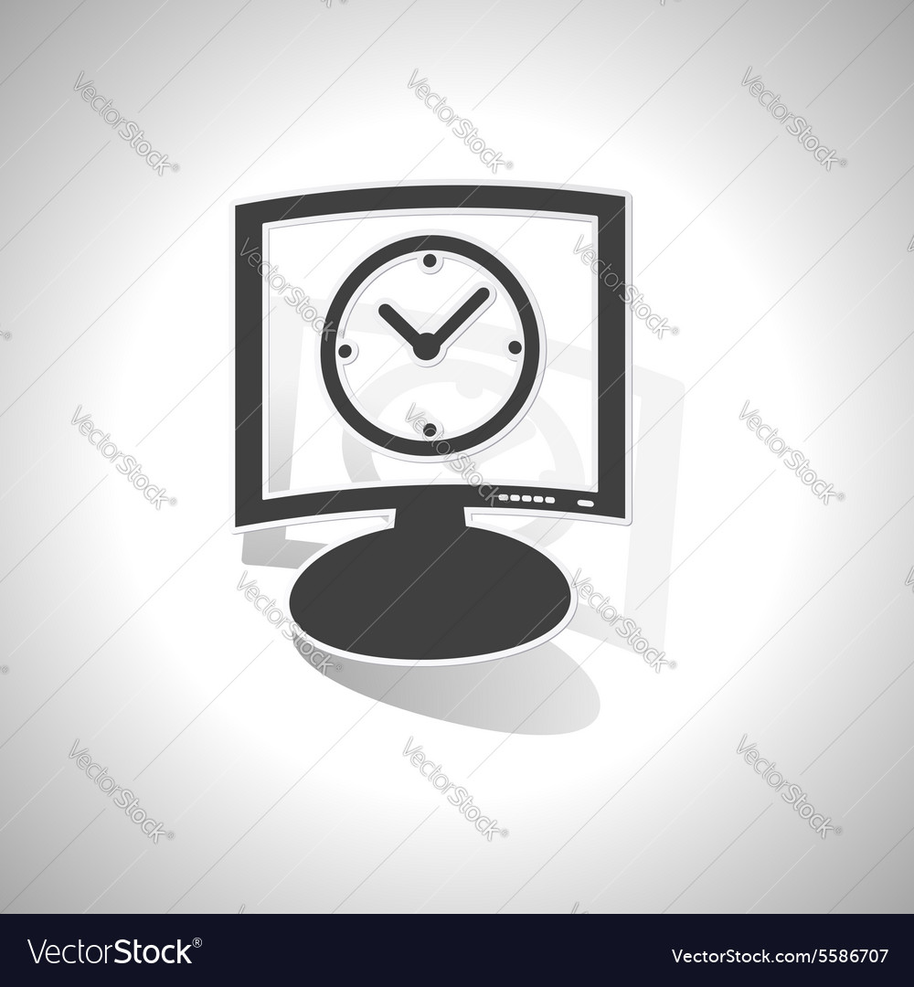 Curved clock monitor icon