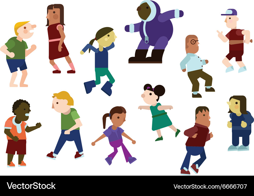 Flat set Royalty Free Vector Image - VectorStock