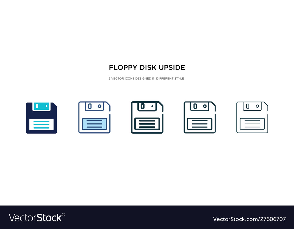 Floppy disk upside down icon in different style