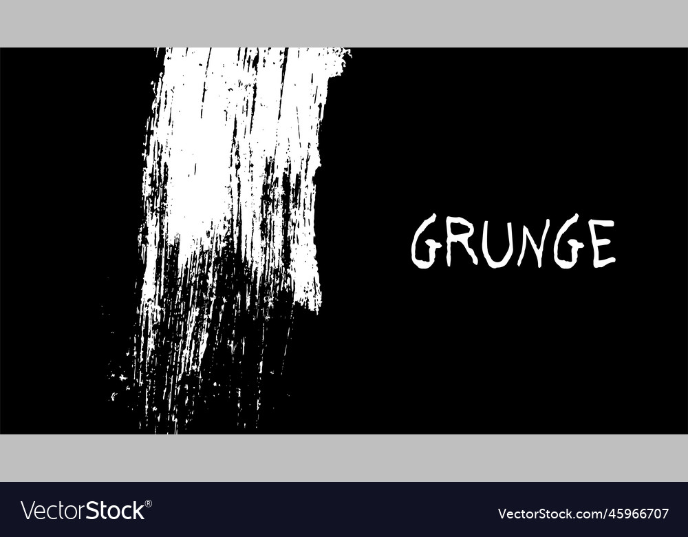 Grunge paint stain black and white graphic Vector Image