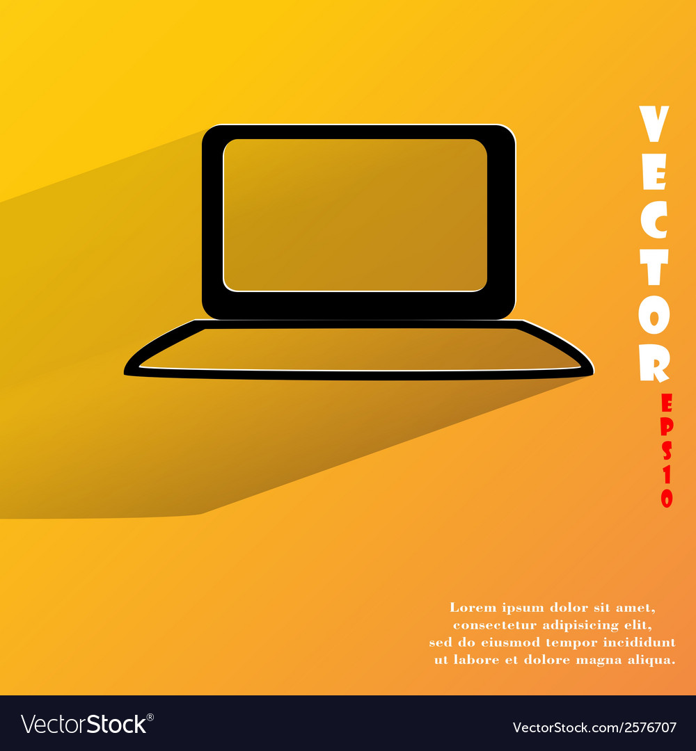 Notebook flache moderne Web-Taste mit langem Schatten