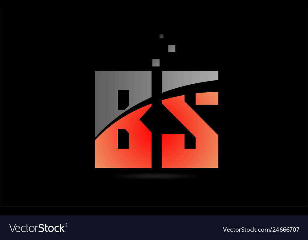 Orange grey on black background alphabet letter