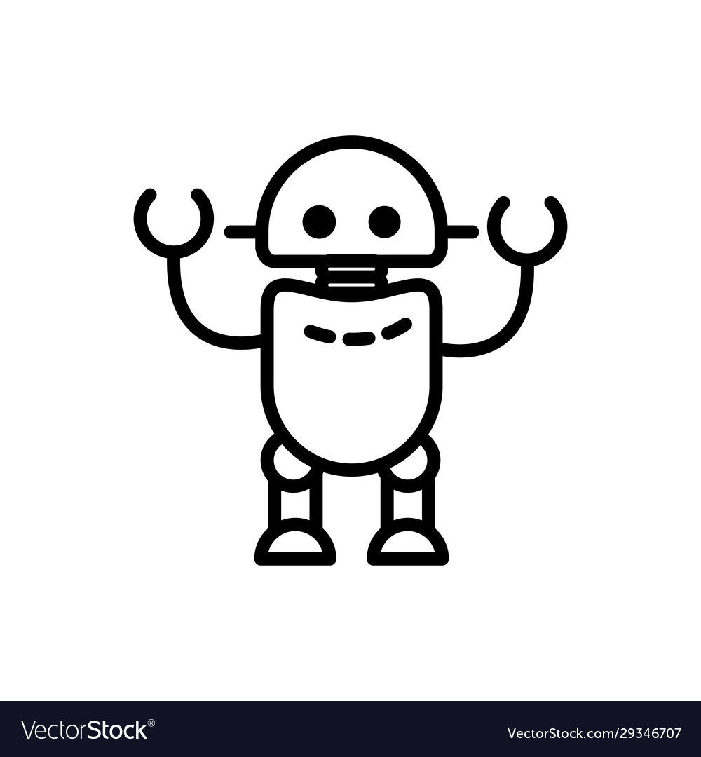 Robot machine character technology artificial vector image Robot machine character technology artificial